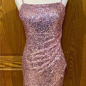 Crystal Sky beautiful lavender sequins dress